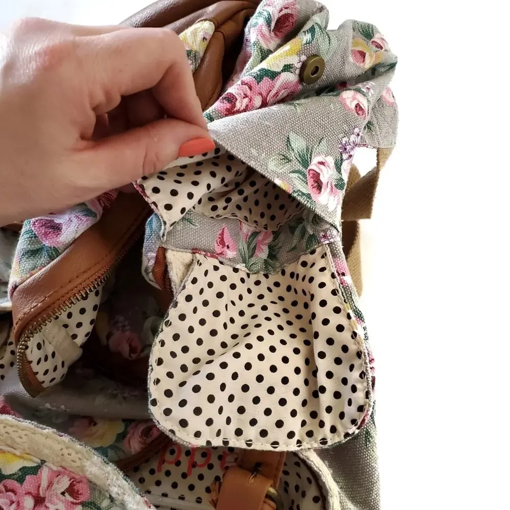 Madden Girl | Floral Backpack Vegan Leather Trim